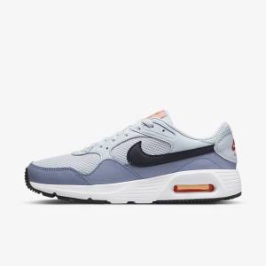 Men's Nike Air Max SC Trainers Platinum / White / Black | NK642AVN