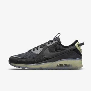 Men's Nike Air Max Terrascape 90 Trainers Black / Light Green / Dark Grey | NK154HMO