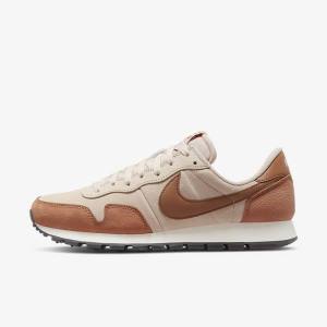 Men's Nike Air Pegasus 83 PRM Trainers Khaki Grey / Khaki Rose / Light Brown / Red | NK702UDE