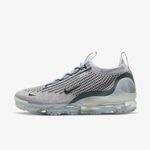 Men's Nike Air VaporMax 2021 FK SE Trainers Light Beige / Metal Silver / Dark Turquoise | NK586XWJ