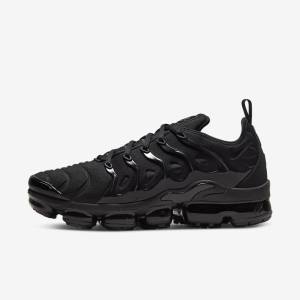 Men's Nike Air VaporMax Plus Trainers Black / Dark Grey | NK456FDX