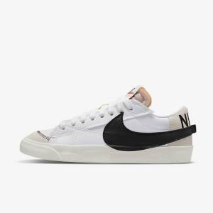 Men's Nike Blazer Low 77 Jumbo Trainers White / Black | NK476NCU