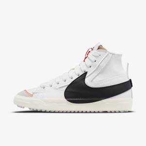 Men's Nike Blazer Mid 77 Jumbo Trainers White / Black | NK216ENK