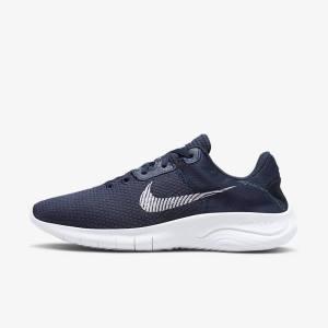 Men's Nike Flex Experience Run 11 Next Nature Road Running Shoes Navy / Dark Obsidian / White | NK935ZYI