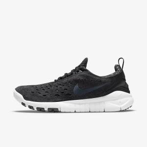 Men's Nike Free Run Trail Trainers Black / White / Dark Grey | NK607IWD