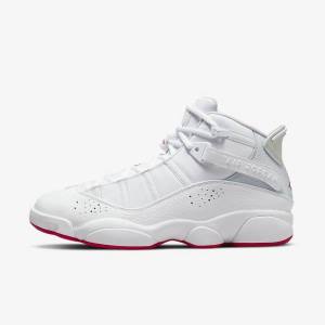 Men's Nike Jordan 6 Rings Jordan Shoes White / Platinum | NK531LCK