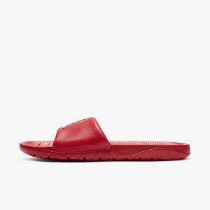 Men's Nike Jordan Break Slides Red / Metal Silver | NK301TSB