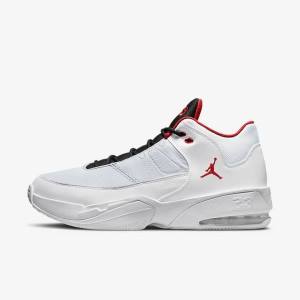 Men's Nike Jordan Max Aura 3 Jordan Shoes White / Platinum / Black / Red | NK109HRE