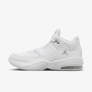 Men's Nike Jordan Max Aura 3 Jordan Shoes White / Metal Silver | NK620FWJ