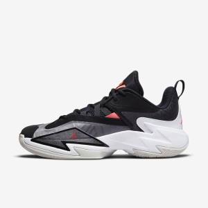 Men's Nike Jordan One Take 3 Basketball Shoes Black / White / Grey / Light Red | NK750ALN