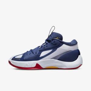 Men's Nike Jordan Zoom Separate Jordan Shoes Navy / White / Red / Gold | NK895XWY