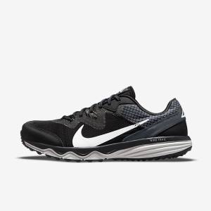 Men's Nike Juniper Trail Trail Running Shoes Black / Dark Grey / White | NK670MKD