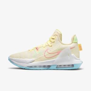 Men's Nike LeBron Witness 6 Basketball Shoes Green / Blue | NK389YPV