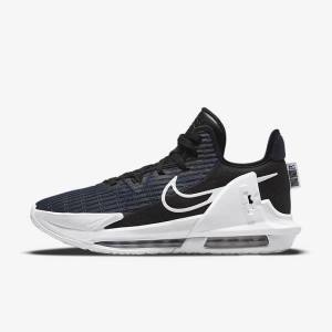 Men's Nike LeBron Witness 6 Basketball Shoes Black / Dark Obsidian / White | NK479URF