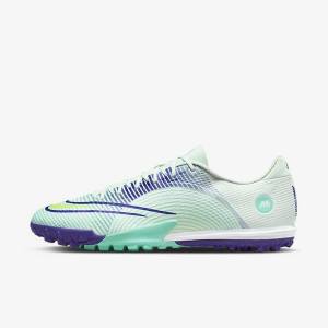 Men's Nike Mercurial Dream Speed Vapor 14 Academy TF Turf Football Shoes Green / Purple / Green | NK649KJT