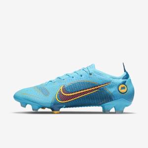 Men's Nike Mercurial Vapor 14 Elite FG Firm-Grounds Football Shoes Blue / Orange | NK476ITF