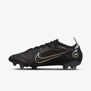 Men's Nike Mercurial Vapor 14 Elite FG Firm-Grounds Football Shoes Black / Metal Silver / Grey / Metal Gold | NK805XIF