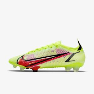 Men's Nike Mercurial Vapor 14 Elite FG Firm-Ground Football Shoes Black / Light Red | NK825QHL