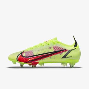 Men's Nike Mercurial Vapor 14 Elite SG-Pro AC Soft-Ground Football Shoes Black / Light Red | NK856GQU