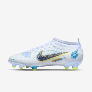 Men's Nike Mercurial Vapor 14 Pro FG Firm-Ground Football Shoes Grey / Light Blue / Blue | NK937LOY