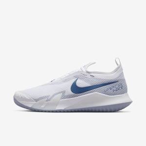 Men's Nike NikeCourt React Vapor NXT Hard-Court Tennis Shoes White / Navy | NK187LWX