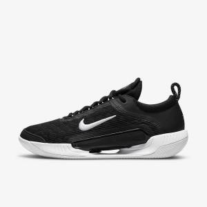 Men's Nike NikeCourt Zoom NXT Clay Court Tennis Shoes Black / White | NK971SQT