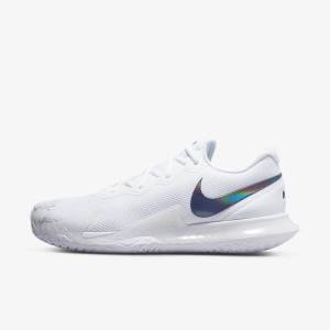 Men's Nike NikeCourt Zoom Vapor Cage 4 Rafa Hard Court Tennis Shoes White / Black | NK917OJA