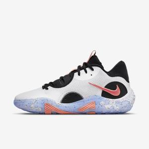 Men's Nike PG 6 Basketball Shoes White / Black / Blue / Red | NK950KQZ