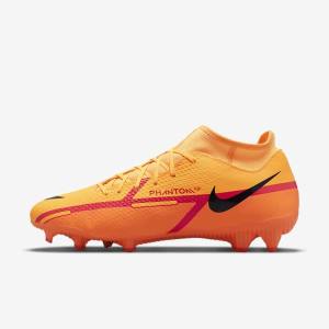 Men's Nike Phantom GT2 Academy Dynamic Fit MG Multi-Ground Football Shoes Orange / Light Red / Black | NK380OQF