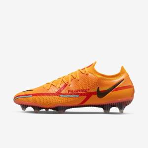 Men's Nike Phantom GT2 Elite FG Firm-Ground Football Shoes Orange / Light Red / Black | NK851WRU