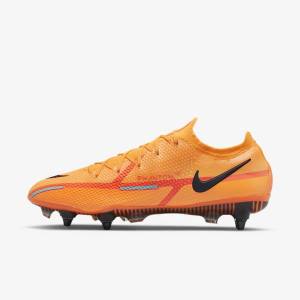 Men's Nike Phantom GT2 Elite SG-Pro AC Soft-Ground Football Shoes Orange / Light Red / Black | NK195OGB