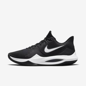 Men's Nike Precision 5 Basketball Shoes Black / Dark Grey / White | NK907VZD