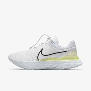 Men's Nike React Infinity Run 3 By You Custom Road Running Shoes White | NK307ZYR