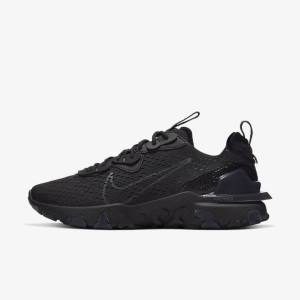 Men's Nike React Vision Trainers Black / Dark Grey | NK487LMX