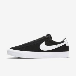 Men's Nike SB Zoom Blazer Low Pro GT Trainers Black / Light Brown / White | NK928KXH