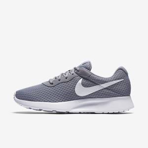 Men's Nike Tanjun Trainers Grey / White | NK390GKJ