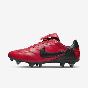 Men's Nike The Premier 3 SG-PRO Anti-Clog Traction Soft-Ground Football Shoes Red / Black | NK942PAM