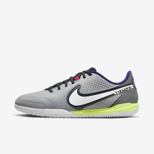 Men's Nike Tiempo Legend 9 Academy IC Indoor-Court Football Shoes Light Grey / White | NK169DGE