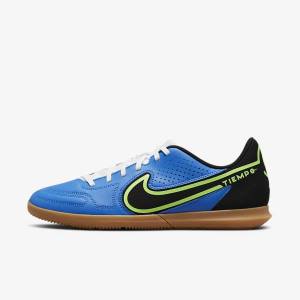 Men's Nike Tiempo Legend 9 Club IC Indoor-Court Football Shoes Light Blue / Light Green / Brown / Black | NK192TKE