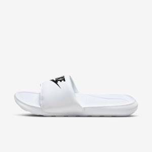 Men's Nike Victori One Slides White / Black | NK715BJM