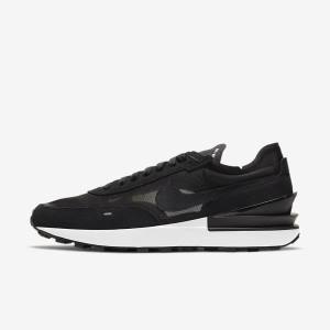 Men's Nike Waffle One Trainers Black / White / Orange / Black | NK738AUD