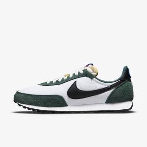 Men's Nike Waffle Trainer 2 Trainers White / Green / Royal / Black | NK809JIL