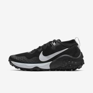 Men's Nike Wildhorse 7 Trail Running Shoes Black / Dark Grey / Platinum | NK407HRT