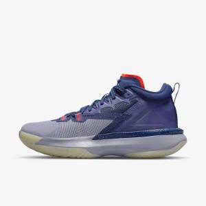 Men's Nike Zion 1 ZNA Basketball Shoes Blue / Purple / Indigo / Light Red | NK831MKZ