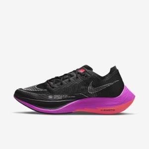 Men's Nike ZoomX Vaporfly Next% 2 Road Racing Running Shoes Black / Purple / Grey / Red | NK680QZG