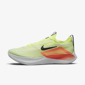 Men's Nike Zoom Fly 4 Road Running Shoes Black / Dark Grey / Blue / White | NK479LXM