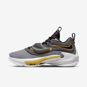 Men's Nike Zoom Freak 3 Basketball Shoes Grey / Black | NK163KEY