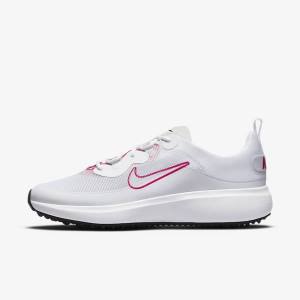 Women's Nike Ace Summerlite Golf Shoes White / Black / Pink | NK021GMO