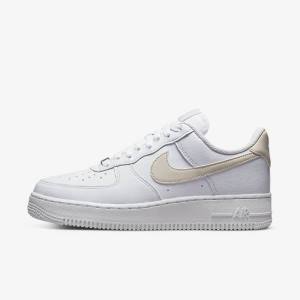 Women's Nike Air Force 1 07 Next Nature Trainers White / Metal Gold / Light Brown | NK194NYR