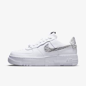 Women's Nike Air Force 1 Pixel SE Trainers White / Grey / White | NK137UZC